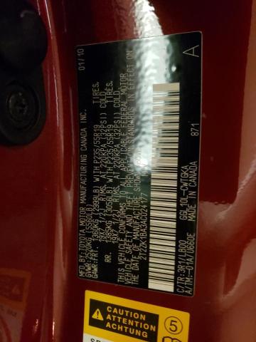 Photo 10 from auction – 2010 LEXUS RX 350 with VIN 2T2ZK1BA3AC024177