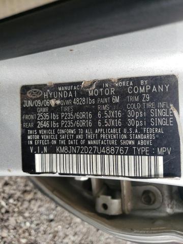 Photo 10 from auction – 2007 HYUNDAI TUCSON SE with VIN KM8JN72D27U488767