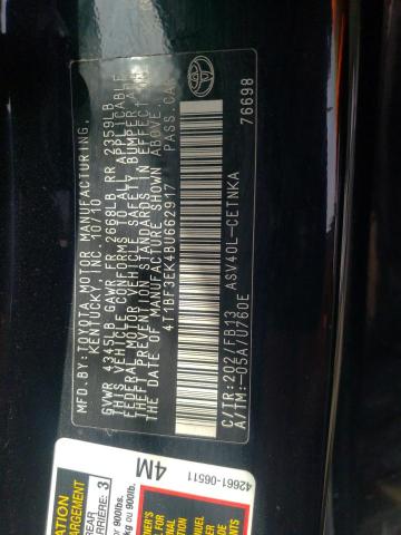 Photo 10 from auction – 2011 TOYOTA CAMRY with VIN 4T1BF3EK4BU662917