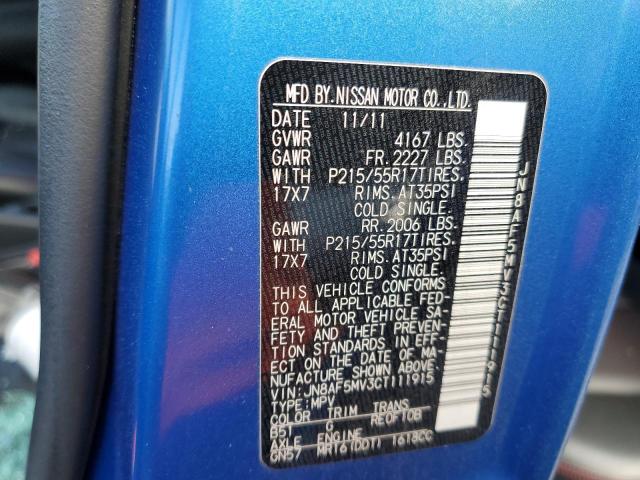Photo 10 from auction – 2012 NISSAN JUKE S with VIN JN8AF5MV3CT111915