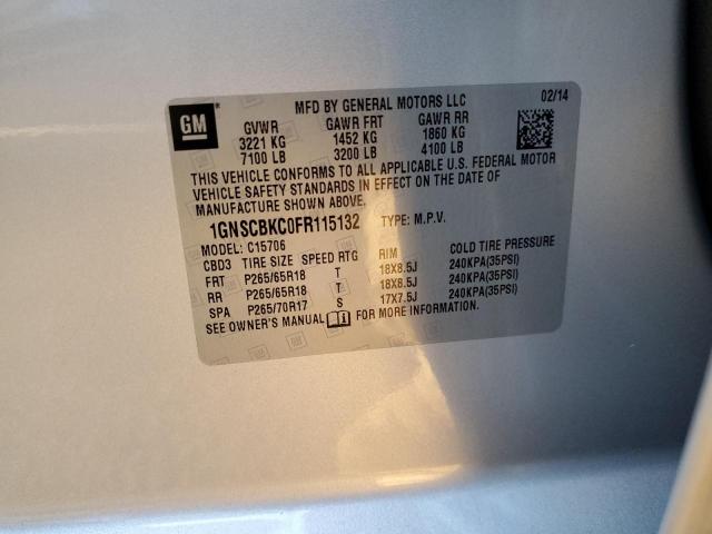 Photo 10 from auction – 2015 CHEVROLET TAHOE with VIN 1GNSCBKC0FR115132