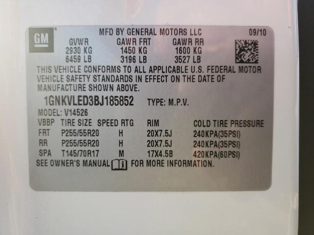 Photo 10 from auction – 2011 CHEVROLET TRAVERSE L with VIN 1GNKVLED3BJ185852