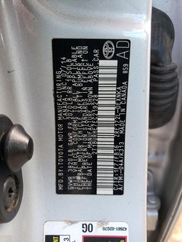 Photo 10 from auction – 2014 TOYOTA COROLLA L with VIN 2T1BURHE7EC219228