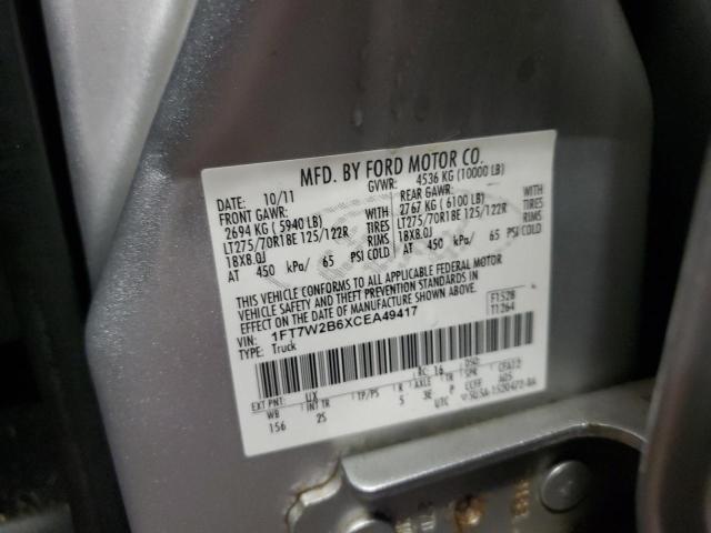 Photo 10 from auction – 2012 FORD F250 SUPER with VIN 1FT7W2B6XCEA49417
