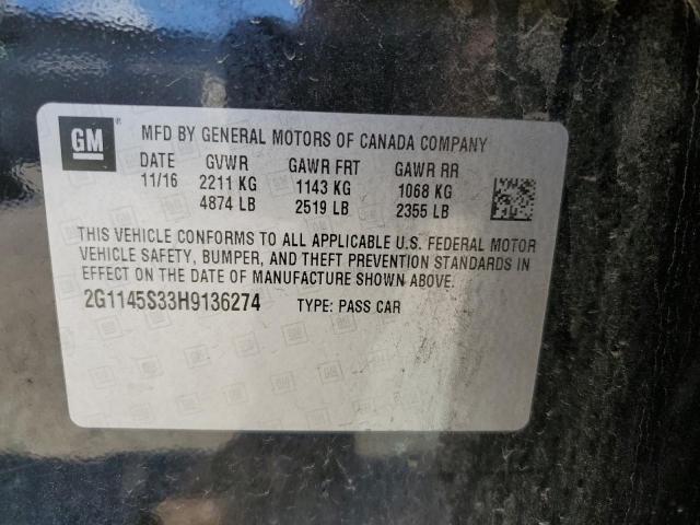Photo 10 from auction – 2017 CHEVROLET IMPALA PRE with VIN 2G1145S33H9136274