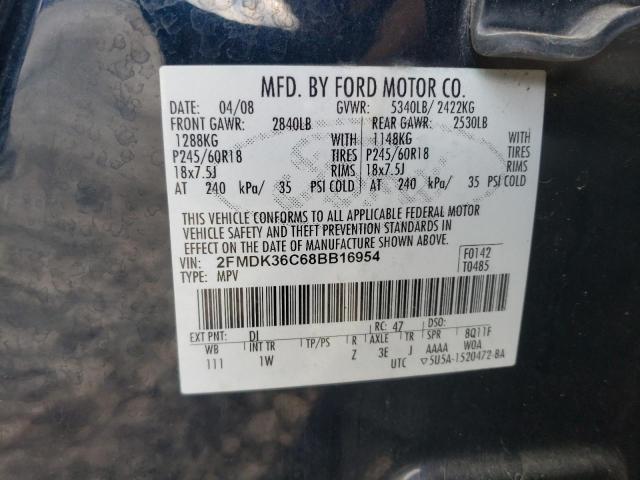 Photo 10 from auction – 2008 FORD EDGE SE with VIN 2FMDK36C68BB16954