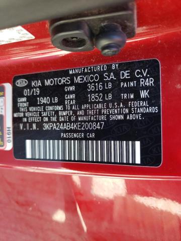 Photo 10 from auction – 2019 KIA RIO S with VIN 3KPA24AB4KE200847