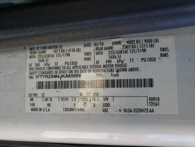 Photo 10 from auction – 2018 FORD TRANSIT T- with VIN 1FTYR2XM4JKA85699