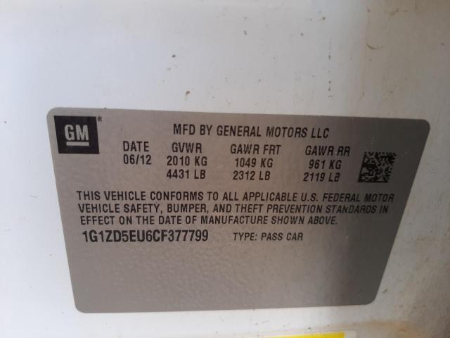 Photo 10 from auction – 2012 CHEVROLET MALIBU 2LT with VIN 1G1ZD5EU6CF377799