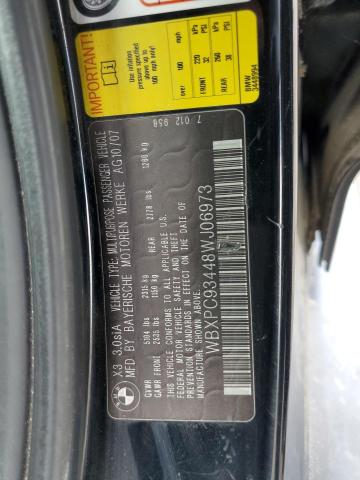 Photo 10 from auction – 2008 BMW X3 3.0SI with VIN WBXPC93448WJ06973