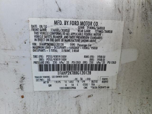Photo 10 from auction – 2011 FORD TAURUS SHO with VIN 1FAHP2KT8BG120128