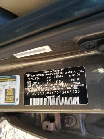 Photo 10 from auction – 2015 KIA OPTIMA LX with VIN 5XXGM4A70FG405935