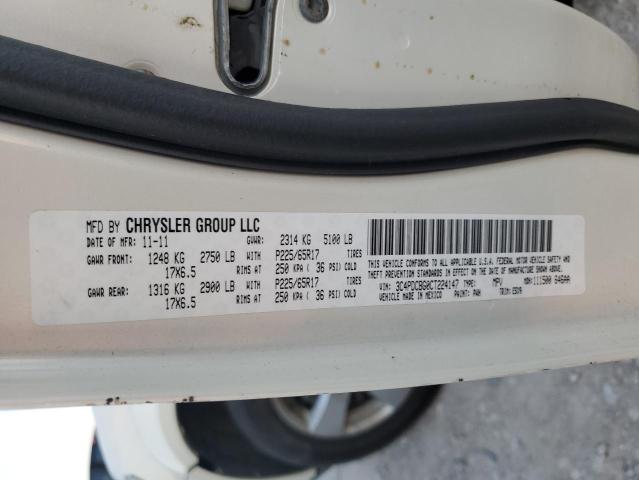 Photo 10 from auction – 2012 DODGE JOURNEY SX with VIN 3C4PDCBG0CT224147
