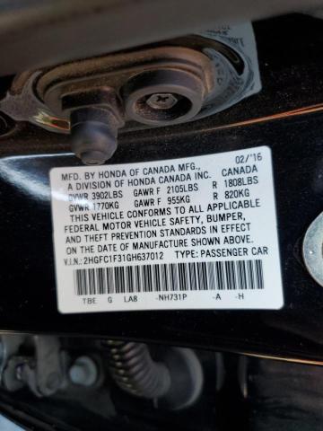 Photo 10 from auction – 2016 HONDA CIVIC EX with VIN 2HGFC1F31GH637012