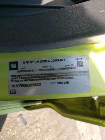 Photo 10 from auction – 2013 CHEVROLET SPARK LS with VIN KL8CF6S95DC506432