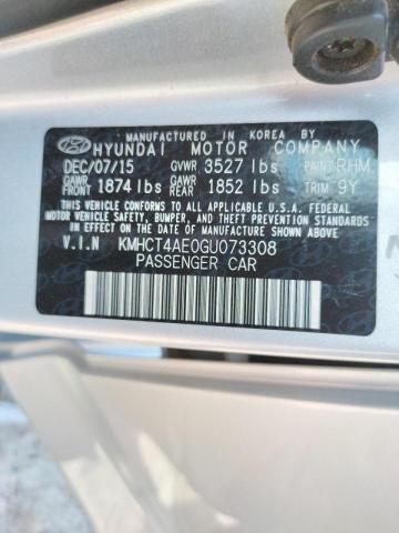 Photo 10 from auction – 2016 HYUNDAI ACCENT SE with VIN KMHCT4AE0GU073308