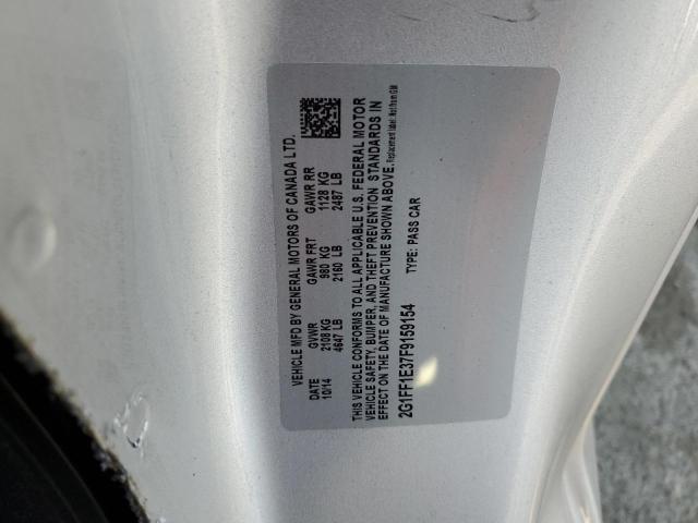 Photo 10 from auction – 2015 CHEVROLET CAMARO LT with VIN 2G1FF1E37F9159154