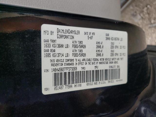 Photo 10 from auction – 2007 CHRYSLER ASPEN LIMI with VIN 1A8HW58277F573269