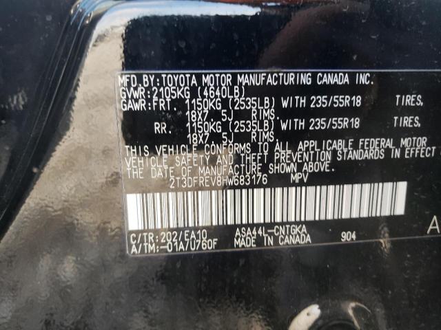 Photo 10 from auction – 2017 TOYOTA RAV4 LIMIT with VIN 2T3DFREV8HW683176