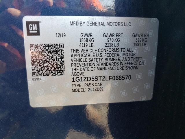 Photo 10 from auction – 2020 CHEVROLET MALIBU LT with VIN 1G1ZD5ST2LF068570