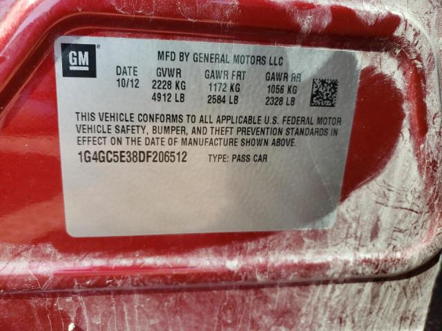 Photo 10 from auction – 2013 BUICK LACROSSE with VIN 1G4GC5E38DF206512