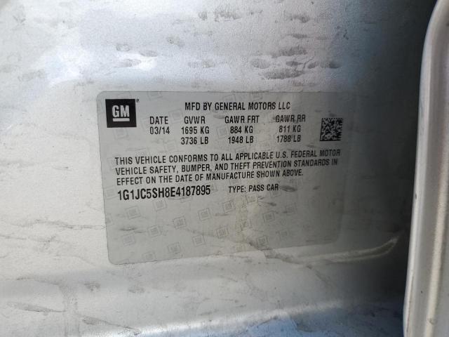 Photo 10 from auction – 2014 CHEVROLET SONIC LT with VIN 1G1JC5SH8E4187895