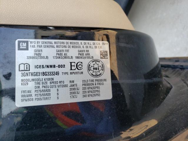Photo 10 from auction – 2011 CHEVROLET AVALANCHE with VIN 3GNTKGE31BG333249