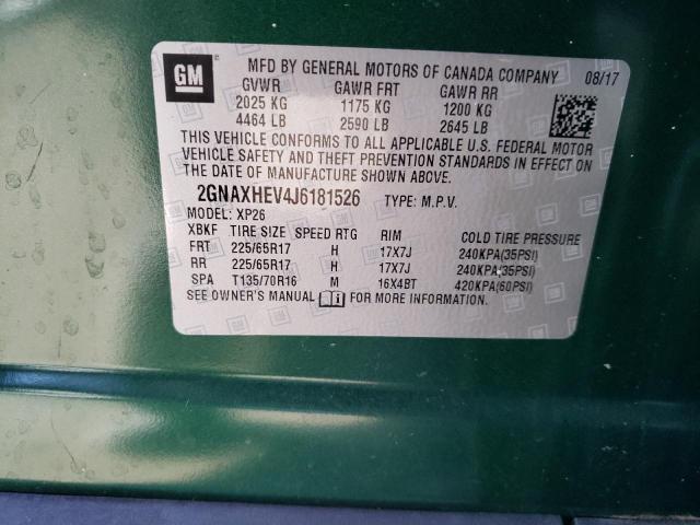 Photo 10 from auction – 2018 CHEVROLET EQUINOX LS with VIN 2GNAXHEV4J6181526