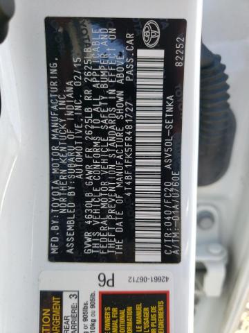 Photo 10 from auction – 2015 TOYOTA CAMRY LE with VIN 4T4BF1FK5FR481727