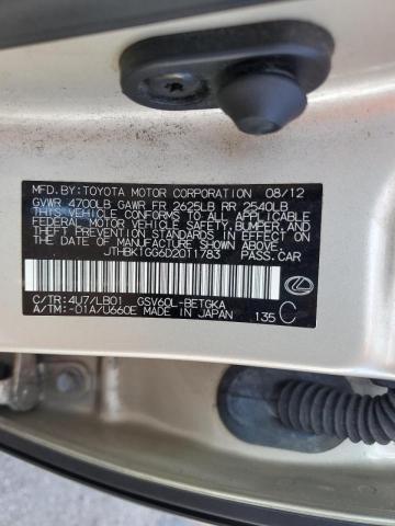 Photo 10 from auction – 2013 LEXUS ES 350 with VIN JTHBK1GG6D2011783