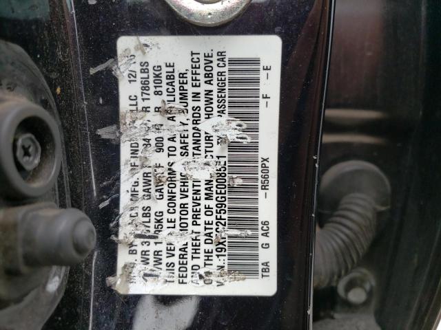 Photo 10 from auction – 2016 HONDA CIVIC LX with VIN 19XFC2F59GE008521