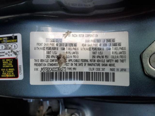 Photo 10 from auction – 2012 MAZDA CX-9 with VIN JM3TB2CA0C0356273