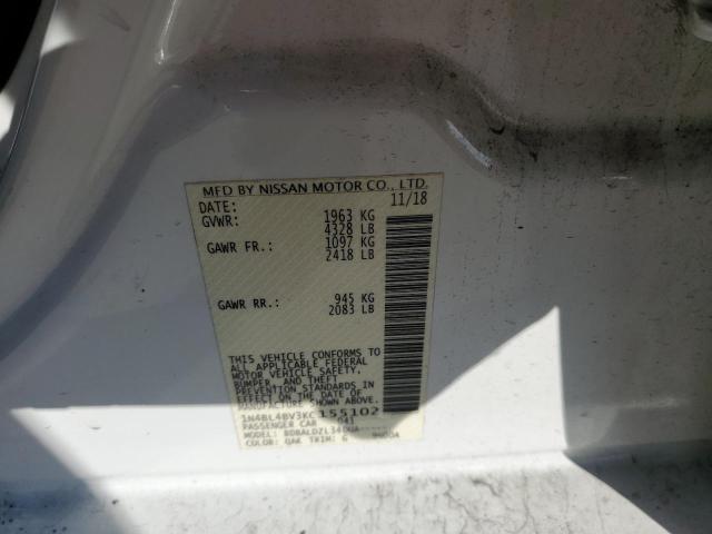 Photo 10 from auction – 2019 NISSAN ALTIMA S with VIN 1N4BL4BV3KC155102