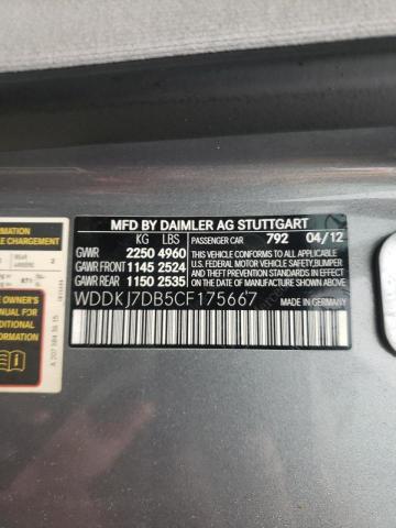 Photo 10 from auction – 2012 MERCEDES-BENZ E 550 with VIN WDDKJ7DB5CF175667