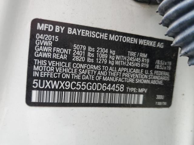 Photo 10 from auction – 2016 BMW X3 XDRIVE2 with VIN 5UXWX9C55G0D64458