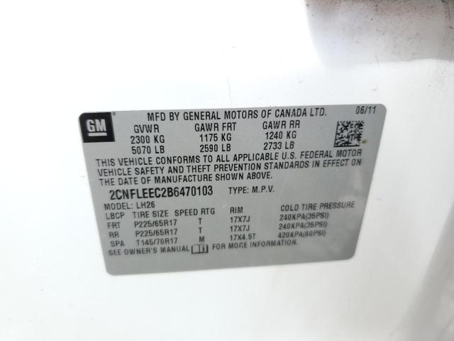 Photo 10 from auction – 2011 CHEVROLET EQUINOX LT with VIN 2CNFLEEC2B6470103