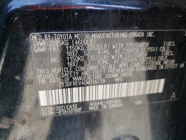 Photo 10 from auction – 2013 TOYOTA RAV4 LIMIT with VIN 2T3DFREV4DW014719