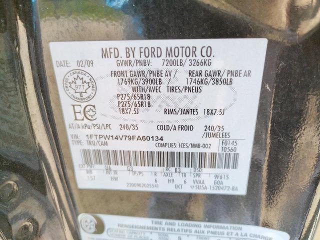 Photo 10 from auction – 2009 FORD F150 SUPER with VIN 1FTPW14V79FA60134