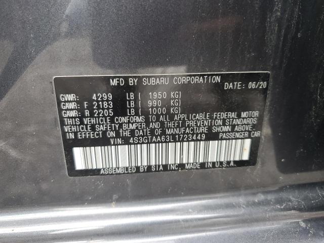 Photo 10 from auction – 2020 SUBARU IMPREZA with VIN 4S3GTAA63L1723449