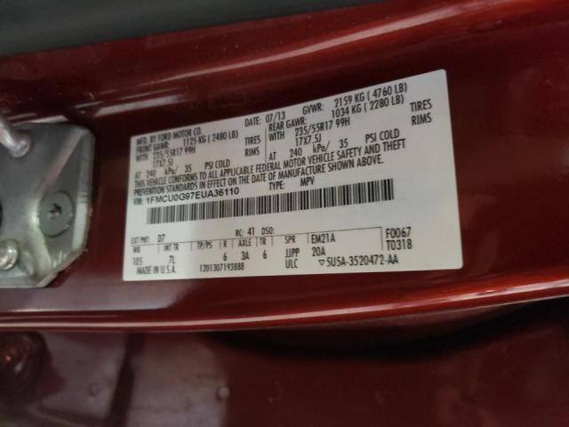 Photo 10 from auction – 2014 FORD ESCAPE SE with VIN 1FMCU0G97EUA36110