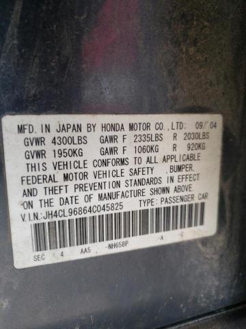 Photo 10 from auction – 2004 ACURA TSX with VIN JH4CL96864C045825