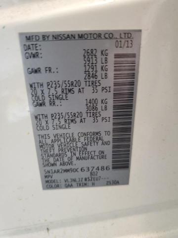 Photo 10 from auction – 2013 NISSAN PATHFINDER with VIN 5N1AR2MM9DC637486