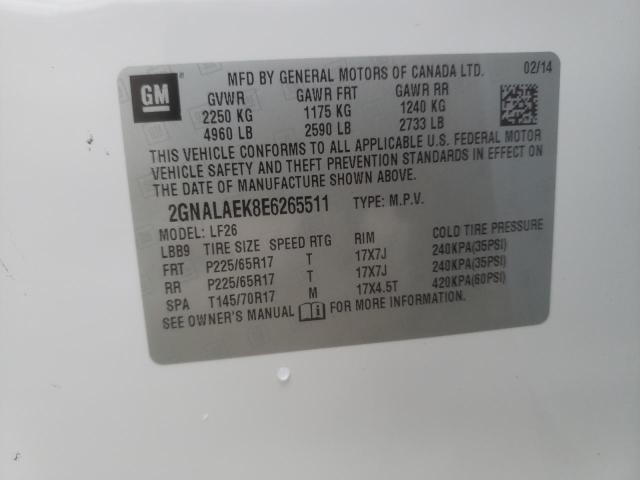 Photo 10 from auction – 2014 CHEVROLET EQUINOX LS with VIN 2GNALAEK8E6265511