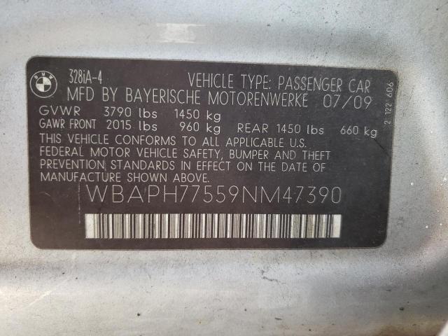 Photo 10 from auction – 2009 BMW 328I with VIN WBAPH77559NM47390