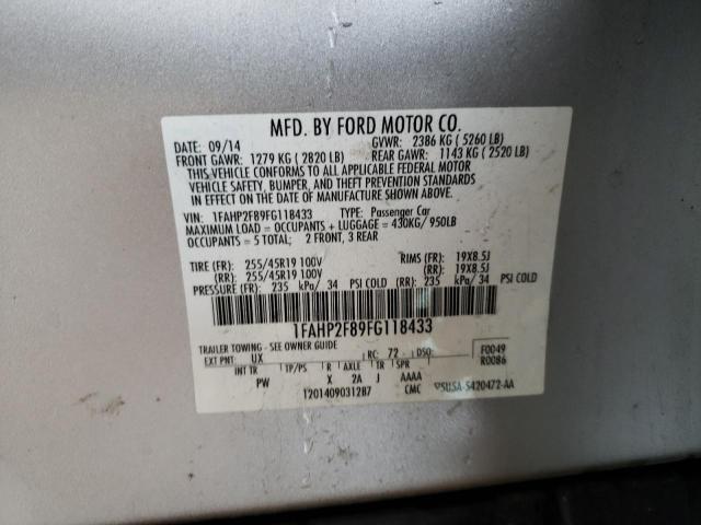 Photo 10 from auction – 2015 FORD TAURUS LIM with VIN 1FAHP2F89FG118433