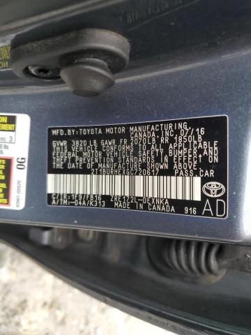 Photo 10 from auction – 2016 TOYOTA COROLLA L with VIN 2T1BURHEXGC720617