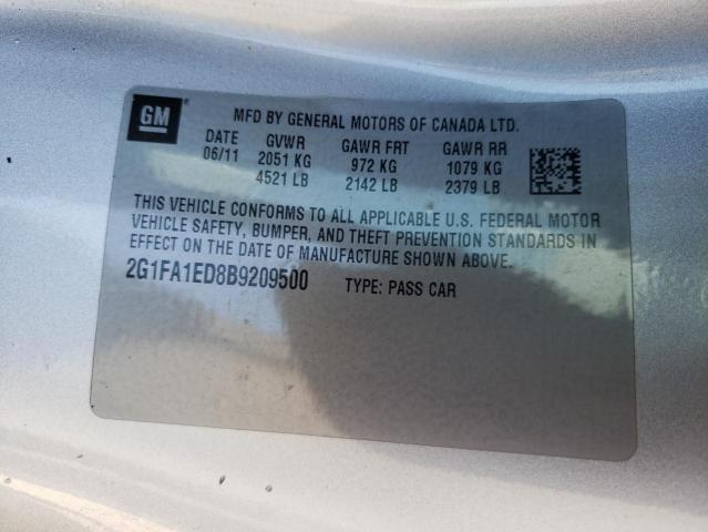 Photo 10 from auction – 2011 CHEVROLET CAMARO LS with VIN 2G1FA1ED8B9209500