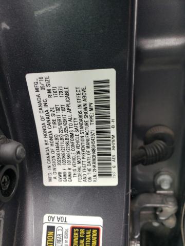Photo 10 from auction – 2016 HONDA CR-V SE with VIN 2HKRM3H48GH543971