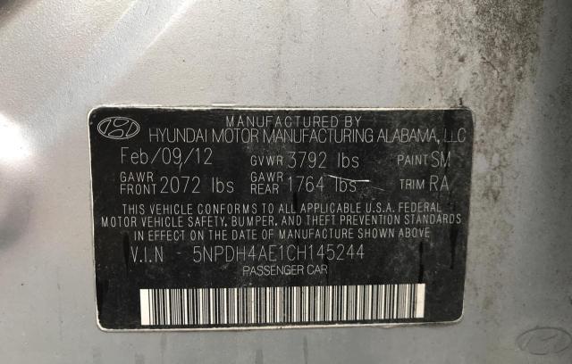 Photo 10 from auction – 2012 HYUNDAI ELANTRA GL with VIN 5NPDH4AE1CH145244