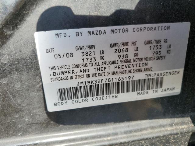 Photo 10 from auction – 2008 MAZDA 3 I with VIN JM1BK32F781165197